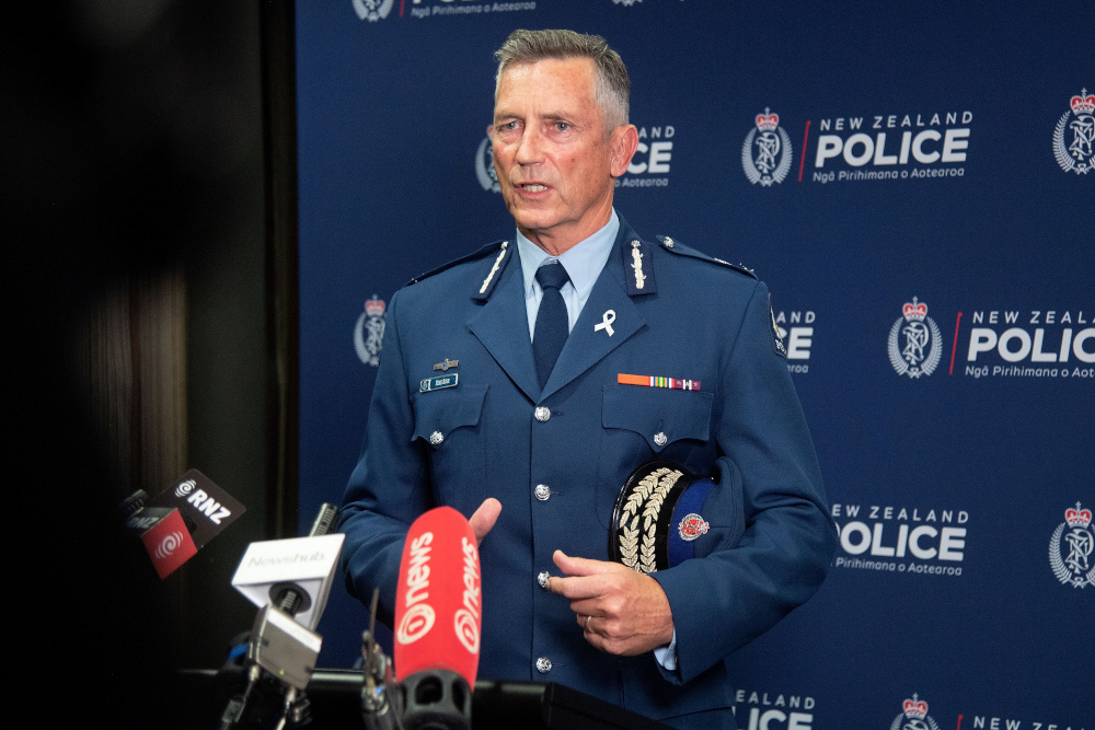 New Zealand police Commissioner Mike Bush speaks to the media after an attack on a mosque in Christchurch at the Royal Society building in Wellington March 15, 2019. u00e2u20acu201d AFP pic 